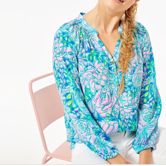 Lilly Pulitzer Tops | Nwt Lily Pulitzer Silk Blouse | Poshmark